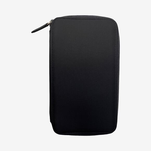 Prada Black Tessuto Nylon Leather Zip Around Travel Wallet Organizer Italy - Picture 4 of 14